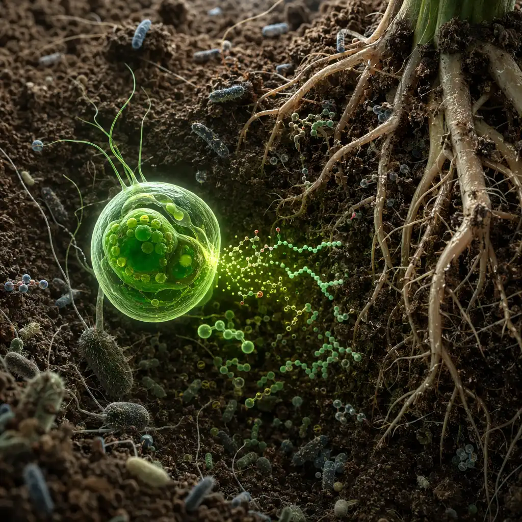 Bioestimulantes para plantas a base de microalgas vivas GEXUS actuando a nivel celular en la raíz