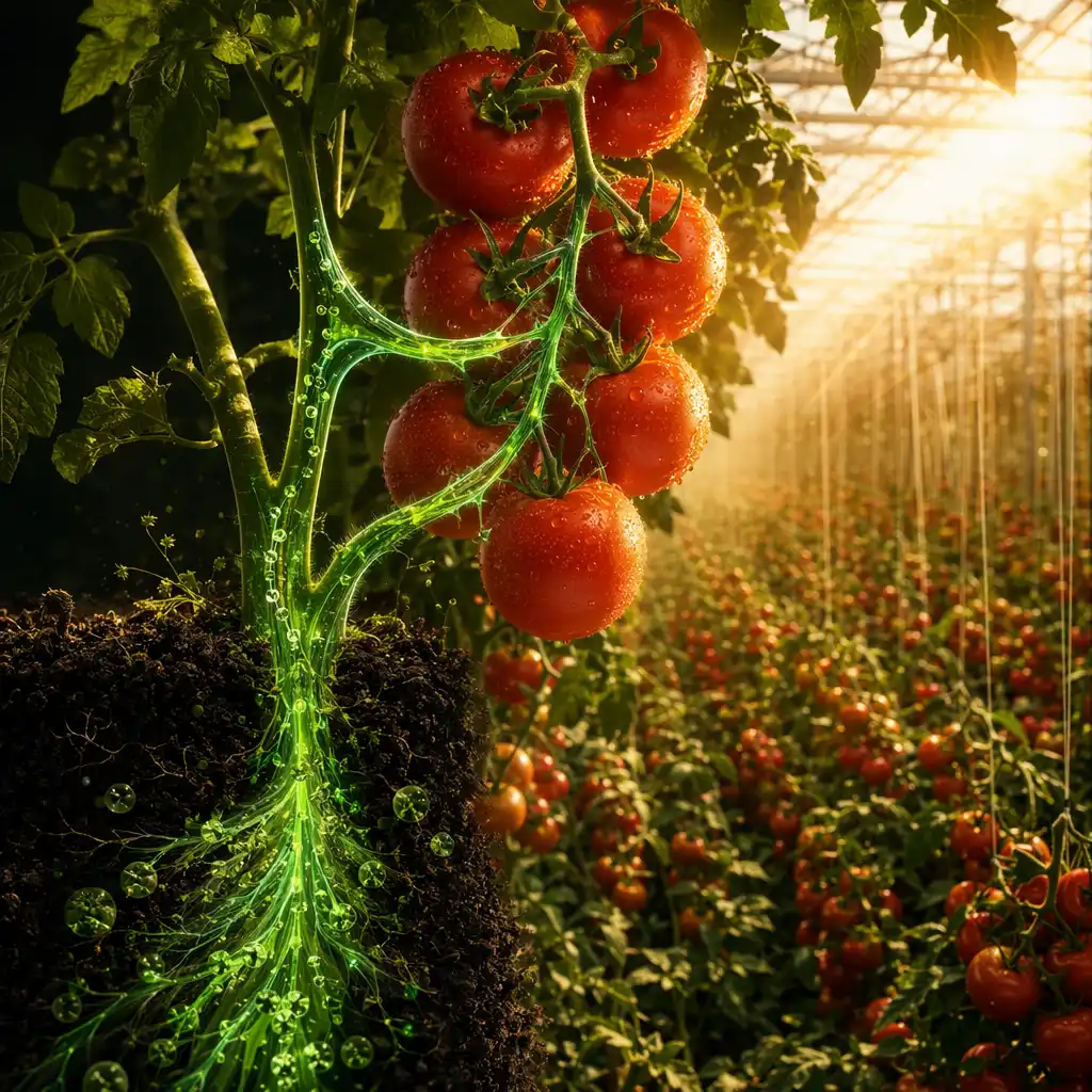 Tecnología de microalgas que potencia la asimilación foliar de calcio líquido en cultivos comerciales con REGENERUS FRUCTUS